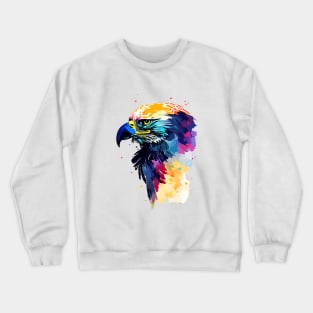 Eagle Bird Wild Nature Animal Colors Art Crewneck Sweatshirt